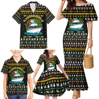 Santa On A Boat Christmas Family Matching Mermaid Dress and Hawaiian Shirt Xmas Holiday Patterns - Wonder Print Shop