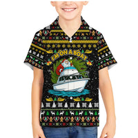 Santa On A Boat Christmas Family Matching Mermaid Dress and Hawaiian Shirt Xmas Holiday Patterns - Wonder Print Shop