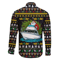 Santa On A Boat Christmas Family Matching Short Sleeve Bodycon Dress and Hawaiian Shirt Xmas Holiday Patterns - Wonder Print Shop