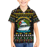 Santa On A Boat Christmas Family Matching Summer Maxi Dress and Hawaiian Shirt Xmas Holiday Patterns - Wonder Print Shop
