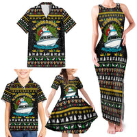 Santa On A Boat Christmas Family Matching Tank Maxi Dress and Hawaiian Shirt Xmas Holiday Patterns - Wonder Print Shop