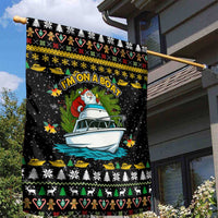 Santa On A Boat Christmas Garden Flag Xmas Holiday Patterns - Wonder Print Shop