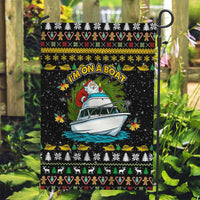 Santa On A Boat Christmas Garden Flag Xmas Holiday Patterns - Wonder Print Shop