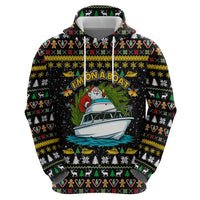 Santa On A Boat Christmas Hoodie Xmas Holiday Patterns - Wonder Print Shop