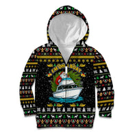 Santa On A Boat Christmas Kid Hoodie Xmas Holiday Patterns - Wonder Print Shop