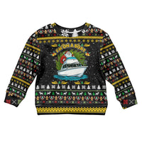 Santa On A Boat Christmas Kid Ugly Christmas Sweater Xmas Holiday Patterns - Wonder Print Shop