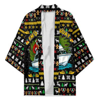 Santa On A Boat Christmas Kimono Xmas Holiday Patterns - Wonder Print Shop
