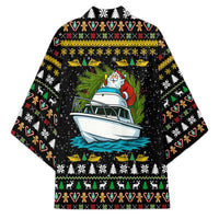 Santa On A Boat Christmas Kimono Xmas Holiday Patterns - Wonder Print Shop