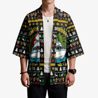 Santa On A Boat Christmas Kimono Xmas Holiday Patterns - Wonder Print Shop