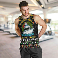 Santa On A Boat Christmas Men Tank Top Xmas Holiday Patterns - Wonder Print Shop