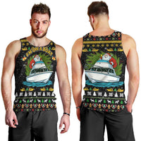 Santa On A Boat Christmas Men Tank Top Xmas Holiday Patterns - Wonder Print Shop