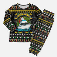 Santa On A Boat Christmas Pajama Set Xmas Holiday Patterns - Wonder Print Shop