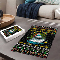 Santa On A Boat Christmas Puzzle Xmas Holiday Patterns - Wonder Print Shop