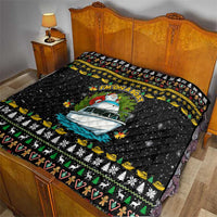Santa On A Boat Christmas Quilt Xmas Holiday Patterns - Wonder Print Shop