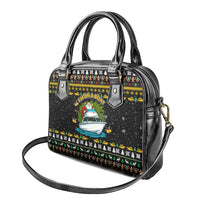 Santa On A Boat Christmas Shoulder Handbag Xmas Holiday Patterns - Wonder Print Shop