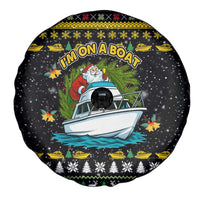 Santa On A Boat Christmas Spare Tire Cover Xmas Holiday Patterns - Wonder Print Shop