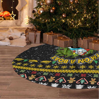 Santa On A Boat Christmas Tree Skirt Xmas Holiday Patterns - Wonder Print Shop