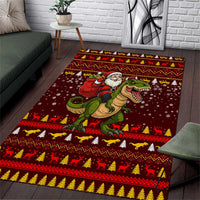 Santassic Park Santa Claus Christmas Area Rug Xmas Holiday Patterns - Wonder Print Shop