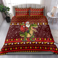 Santassic Park Santa Claus Christmas Bedding Set Xmas Holiday Patterns - Wonder Print Shop
