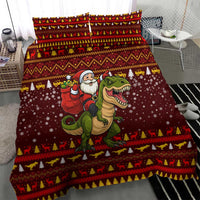 Santassic Park Santa Claus Christmas Bedding Set Xmas Holiday Patterns - Wonder Print Shop