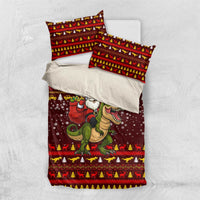 Santassic Park Santa Claus Christmas Bedding Set Xmas Holiday Patterns - Wonder Print Shop