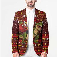 Santassic Park Santa Claus Christmas Blazer Xmas Holiday Patterns - Wonder Print Shop