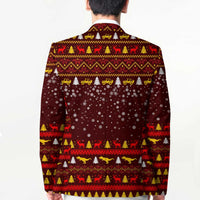 Santassic Park Santa Claus Christmas Blazer Xmas Holiday Patterns - Wonder Print Shop