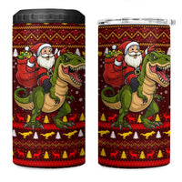 Santassic Park Santa Claus Christmas 4 in 1 Can Cooler Tumbler Xmas Holiday Patterns - Wonder Print Shop