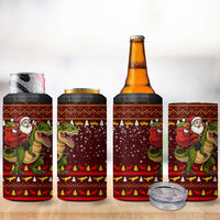 Santassic Park Santa Claus Christmas 4 in 1 Can Cooler Tumbler Xmas Holiday Patterns - Wonder Print Shop