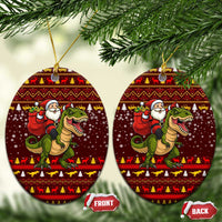 Santassic Park Santa Claus Christmas Ceramic Ornament Xmas Holiday Patterns - Wonder Print Shop