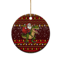 Santassic Park Santa Claus Christmas Ceramic Ornament Xmas Holiday Patterns - Wonder Print Shop