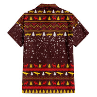 Santassic Park Santa Claus Christmas Family Matching Short Sleeve Bodycon Dress and Hawaiian Shirt Xmas Holiday Patterns - Wonder Print Shop