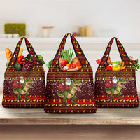 Santassic Park Santa Claus Christmas Grocery Bag Xmas Holiday Patterns - Wonder Print Shop