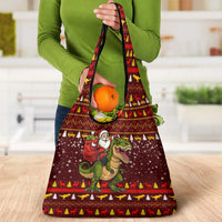 Santassic Park Santa Claus Christmas Grocery Bag Xmas Holiday Patterns - Wonder Print Shop