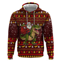 Santassic Park Santa Claus Christmas Hoodie Xmas Holiday Patterns - Wonder Print Shop