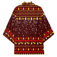 Santassic Park Santa Claus Christmas Kimono Xmas Holiday Patterns - Wonder Print Shop