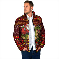 Santassic Park Santa Claus Christmas Padded Jacket Xmas Holiday Patterns - Wonder Print Shop