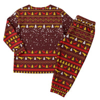 Santassic Park Santa Claus Christmas Pajama Set Xmas Holiday Patterns - Wonder Print Shop