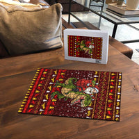 Santassic Park Santa Claus Christmas Puzzle Xmas Holiday Patterns - Wonder Print Shop