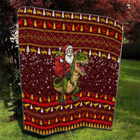 Santassic Park Santa Claus Christmas Quilt Xmas Holiday Patterns - Wonder Print Shop