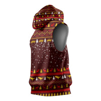 Santassic Park Santa Claus Christmas Sleeveless Hoodie Xmas Holiday Patterns - Wonder Print Shop