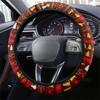 Santassic Park Santa Claus Christmas Steering Wheel Cover Xmas Holiday Patterns - Wonder Print Shop