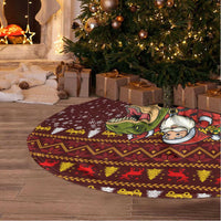 Santassic Park Santa Claus Christmas Tree Skirt Xmas Holiday Patterns - Wonder Print Shop