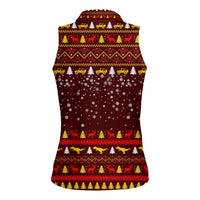 Santassic Park Santa Claus Christmas Women Sleeveless Polo Shirt Xmas Holiday Patterns - Wonder Print Shop
