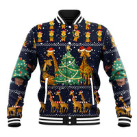 Love Giraffe Christmas Baseball Jacket Xmas Holiday Patterns - Wonder Print Shop