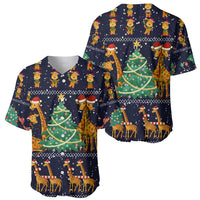 Love Giraffe Christmas Baseball Jersey Xmas Holiday Patterns - Wonder Print Shop