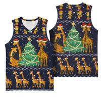 Love Giraffe Christmas Basketball Jersey Xmas Holiday Patterns - Wonder Print Shop