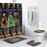 Love Giraffe Christmas Bathroom Set Xmas Holiday Patterns - Wonder Print Shop