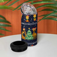 Love Giraffe Christmas 4 in 1 Can Cooler Tumbler Xmas Holiday Patterns - Wonder Print Shop