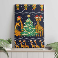 Love Giraffe Christmas Canvas Wall Art Xmas Holiday Patterns - Wonder Print Shop